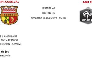 Senior Jounée 22 : Dernier match Saint-Hillaire Cusson la Valmitte - ABH